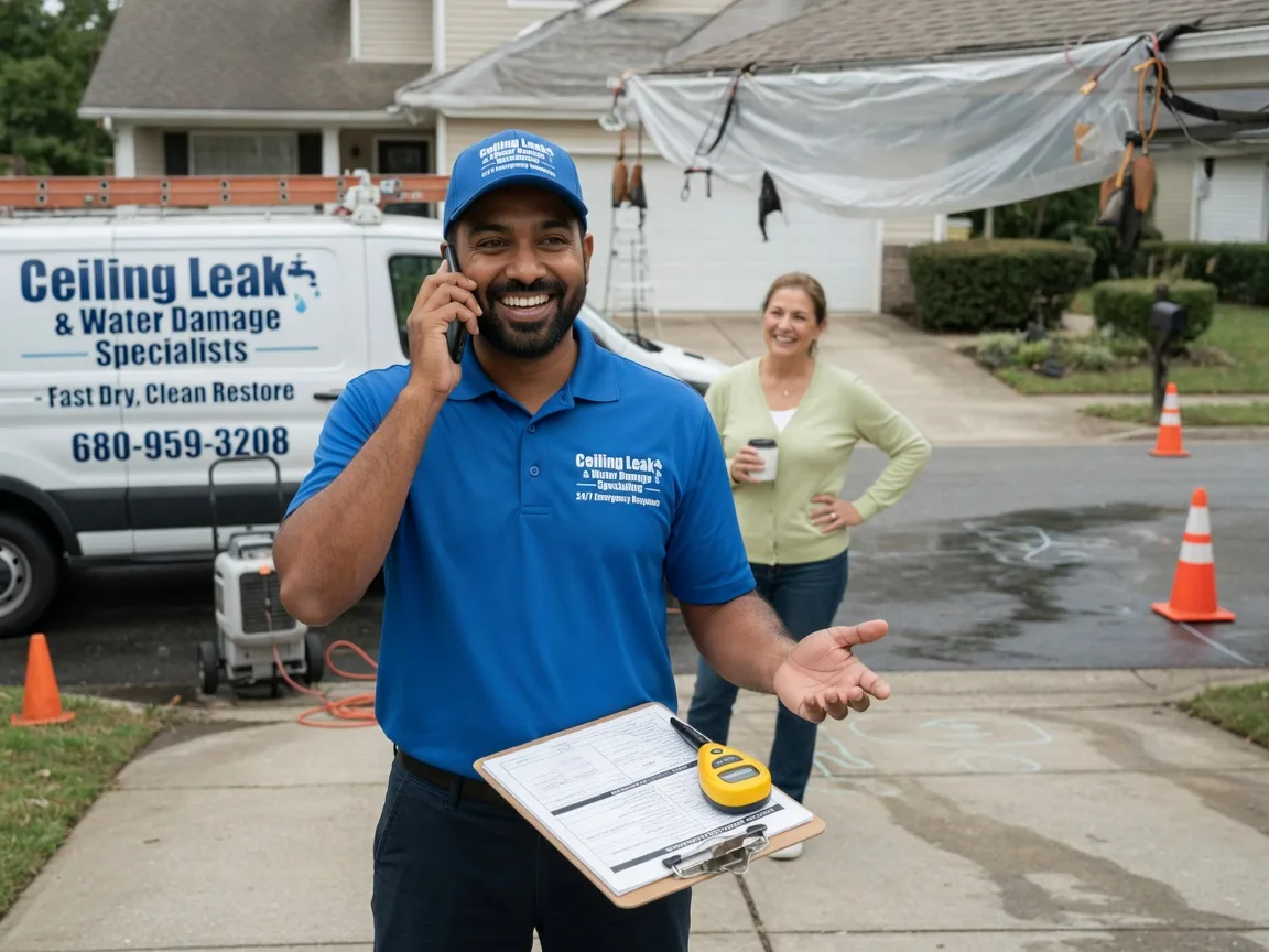 Ceiling Leak Cleanup Bison, OK FAQs